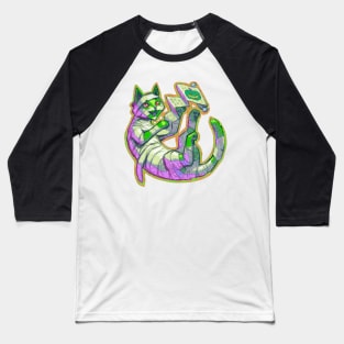 Halloween Mummy Cat Zombie Baseball T-Shirt